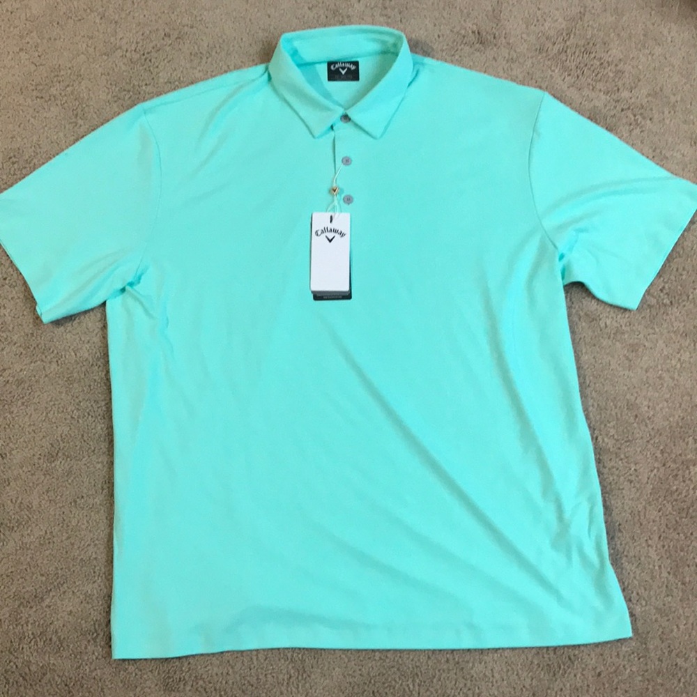 Men’s Callaway teal golf shirt